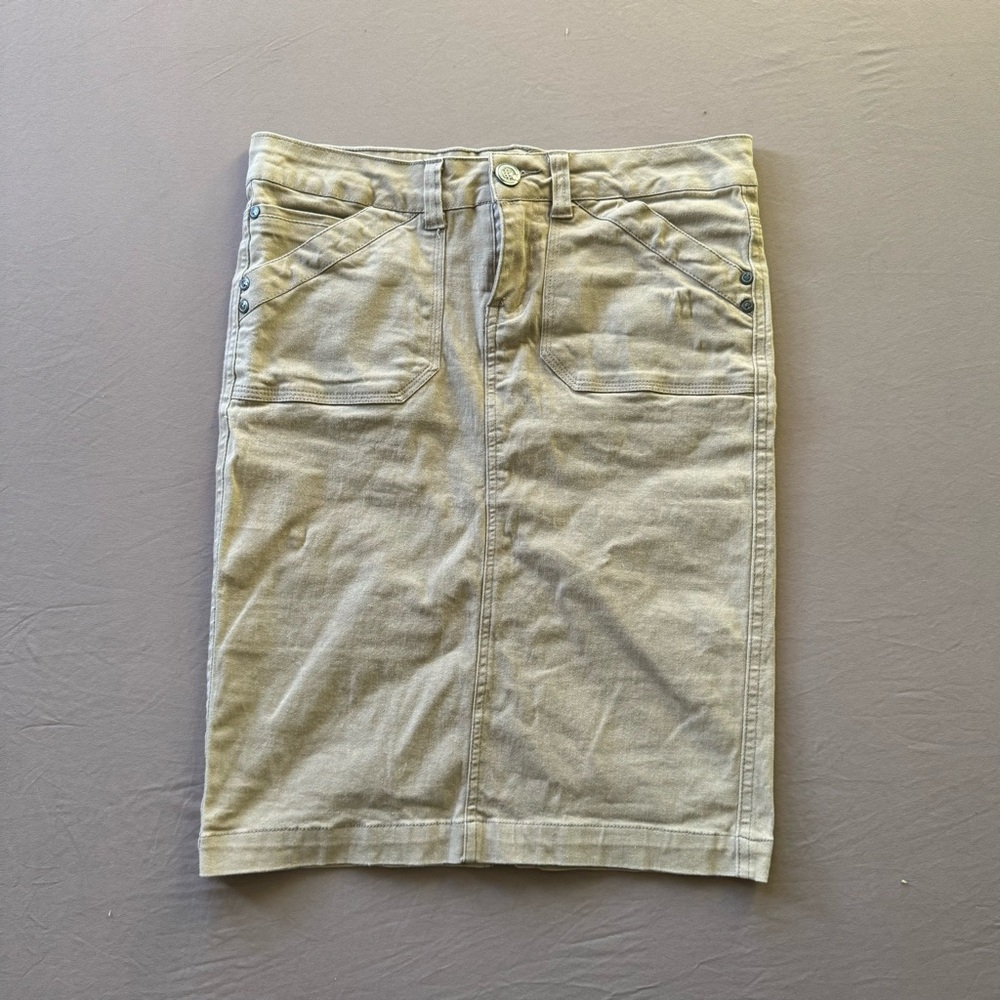 Y2K NOFUZE Jeans Kahki Denim Skirt